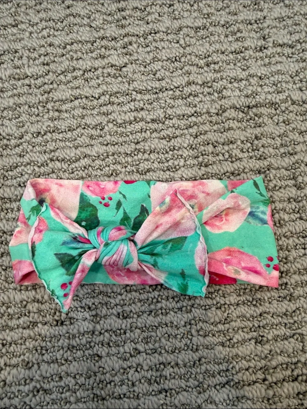 Floral Knot Headband Set in Pink, Teal & Cream - Kids